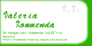 valeria kommenda business card